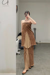 OUDE WAAG Washing Cowboy Deolition Dress OW-23SS-DS03 reddish brown